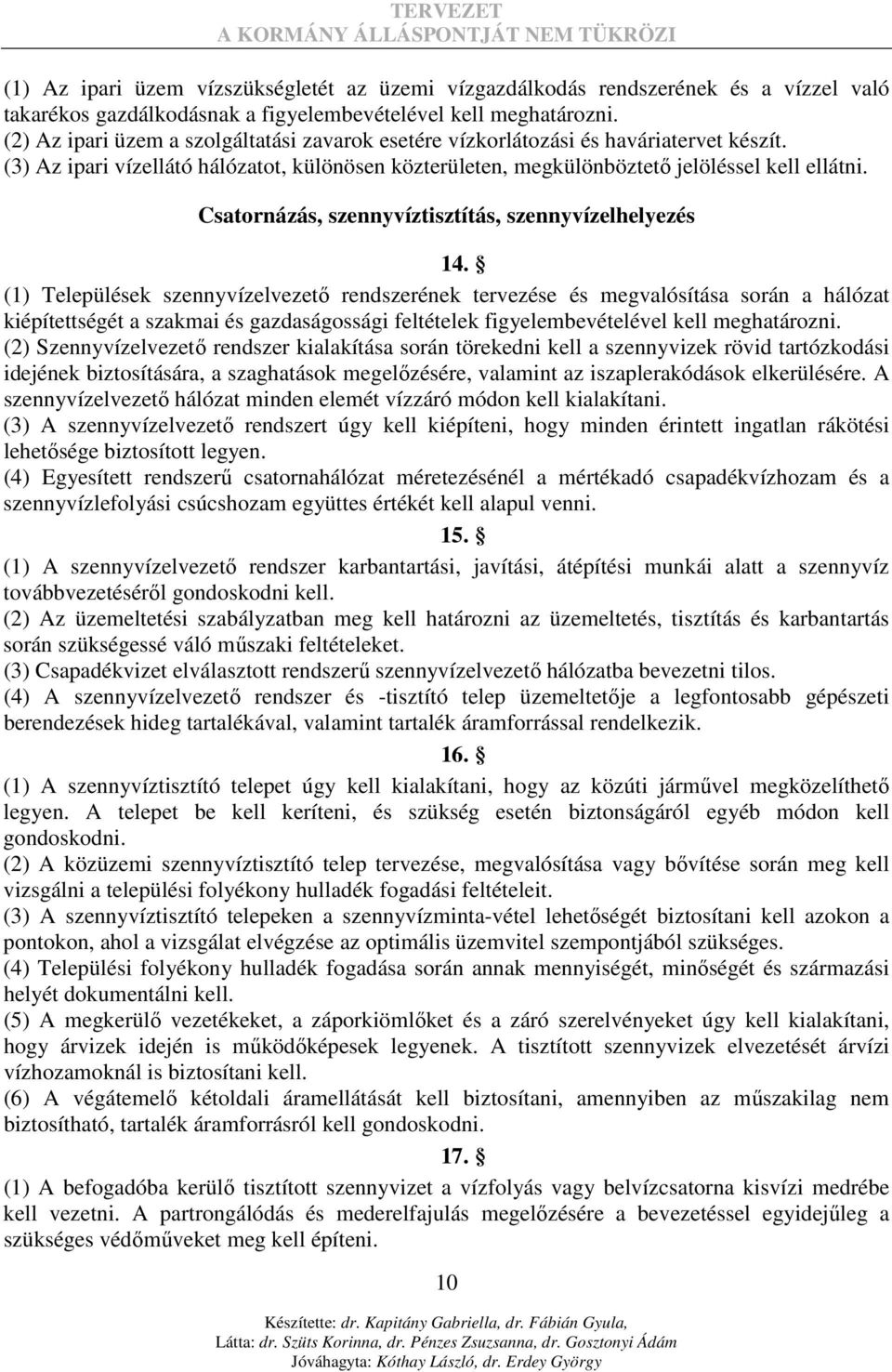 Csatornázás, szennyvíztisztítás, szennyvízelhelyezés 14.