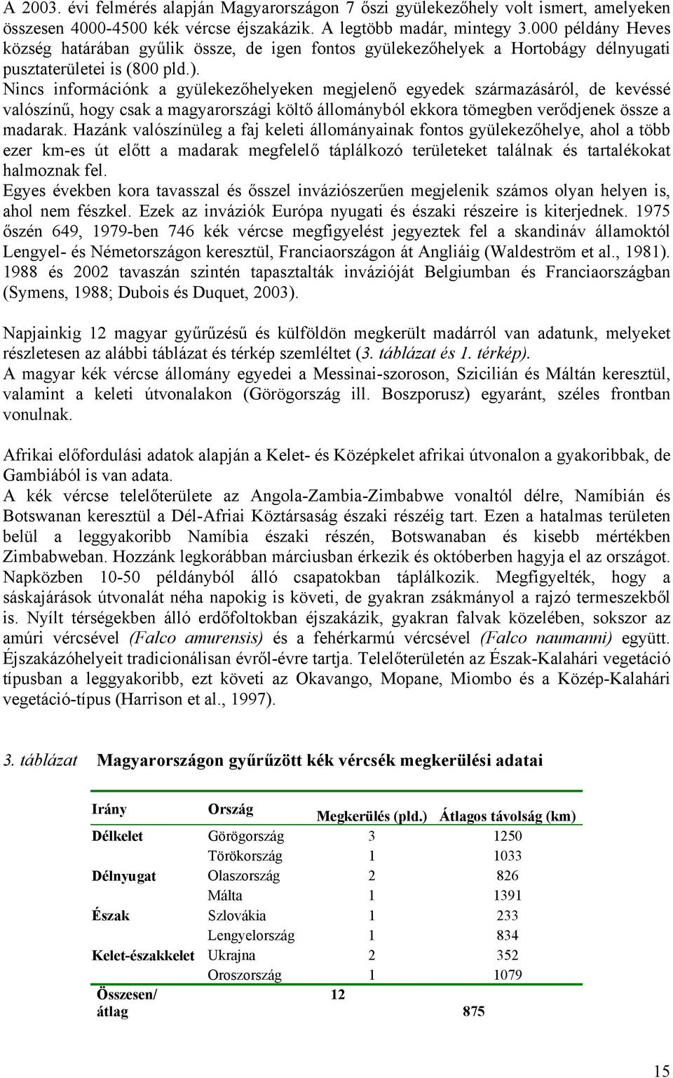 Nincs információnk a gyülekezőhelyeken megjelenő egyedek származásáról, de kevéssé valószínű, hogy csak a magyarországi költő állományból ekkora tömegben verődjenek össze a madarak.