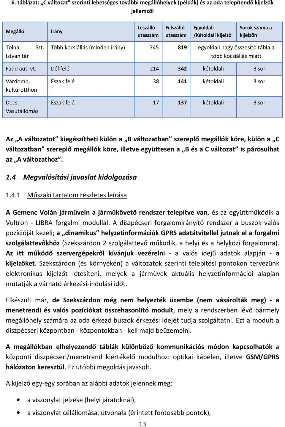 Dél felé 214 342 kétoldali 3 sor Várdomb, kultúrotthon Decs, Vasútállomás Észak felé 38 141 kétoldali 3 sor Észak felé 17 137 kétoldali 3 sor Az A változatot kiegészítheti külön a B változatban