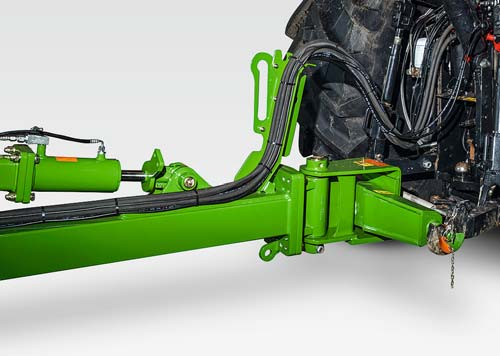 Vonóerő növelő Felfüggesztés 18 19 Vonóerő növelő opcionális szervízdobozzal Vonóerő növelő A traktor vontatóképességének növelése erőátvitel a Cenius gépről a traktor hátsó tengelyére akár 1.