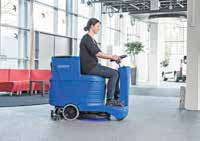 SCRUBTEC R 253 - Ride-on scrubber/dryers Micro Ride-on scrubber dryer - more productive than a larger walkbehind 53 cm wide disc brush system Two water tanks each holding 70 liters Three different