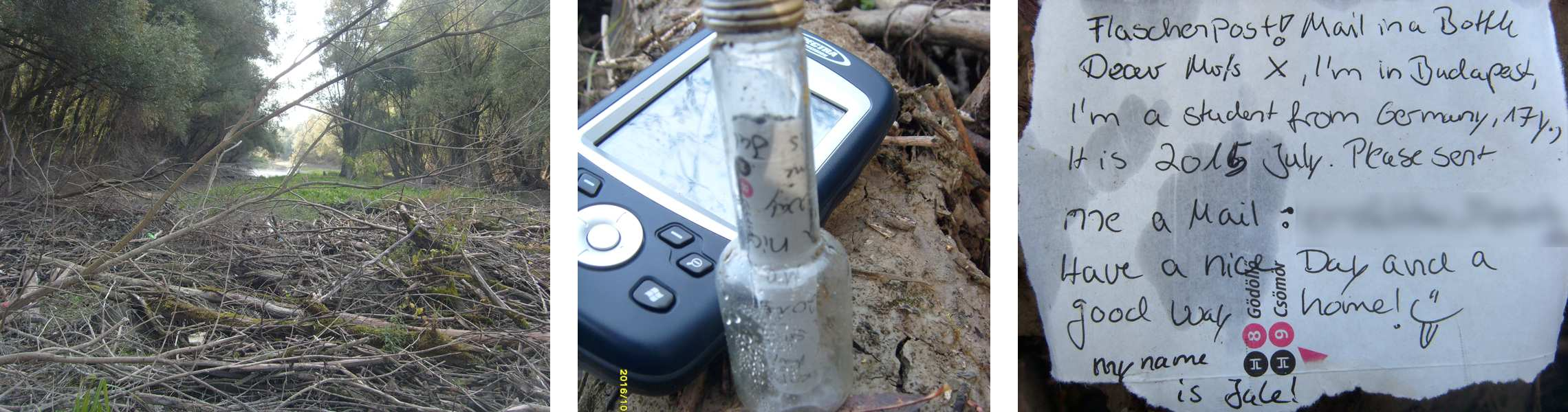 Palackposta érkezett a Duna-Dráva Nemzeti Parkba A Duna-Dráva Nemzeti Park Igazgatóság munkatársa a Gemenci Tájegységben található Ó-Sükösdi kövezésen egy uszadékkupacban egy kis üveget talált,
