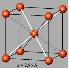 Kristályrács típusok Al, Cu, Au, Ag, Pb, Ni, Ir, Pt vas ( -Fe) 911 C és 1392 C között. szoros illeszkedésű (hdp) pl.