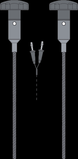40 mm 200 mm 50 mm 210 mm 19 Mélységi elektródok (termékszám: 082.023) csatlakozó vezetékkel (termékszám: 082.022) csatlakoztatása 1 2 1. 210 mm 210 mm 3. 2. A mélységi elektródok használata 3 4 1.