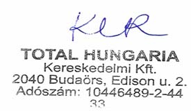 EXCELLIUM GM 5W30 Oldal: 7/7 Ez az adatlap megfelel az utóbbi irányelvekben meghatározott szabványoknak: 91/150/CEE, 93/112/CEE, 2001/58/CE és az 1999/45/CE irányelv 14. paragrafusának.