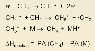 Elektron ütközéses ionizáció összefoglalás Easy to connect to GC (GC-MS) Kémiai ionizáció (CI) Kombinált EI/CI forrás Reagens gázok: metán, i-bután, ammónia