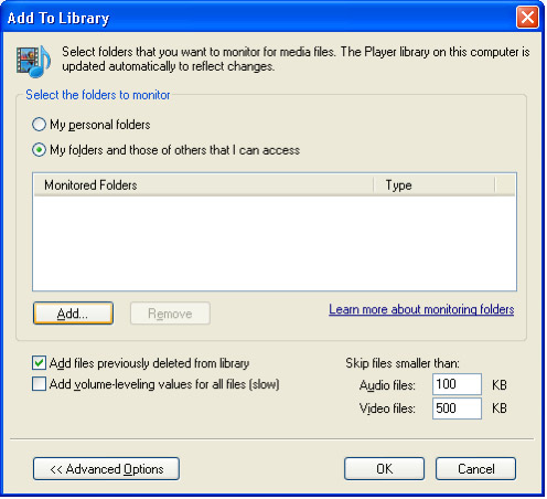 Windows Media Player v11 Windows XP rendszeren Hálózati megosztás beállítása A Windows Media Player alkalmazásban válassza a menüből a Library (Könyvtár), majd a Media sharing (Médiafájlok