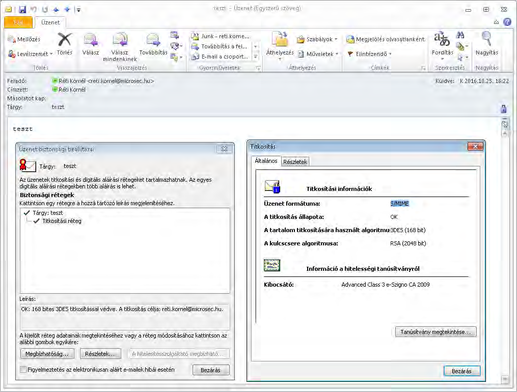 PKI email titkosítás 2016.12.