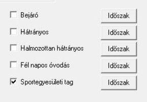 Ha az egyik diákszociálisadatra kattint, akkor az Időszak gomb inaktívvá válik. Mentés után ismét aktív lesz és be tudja írni az adatokat.