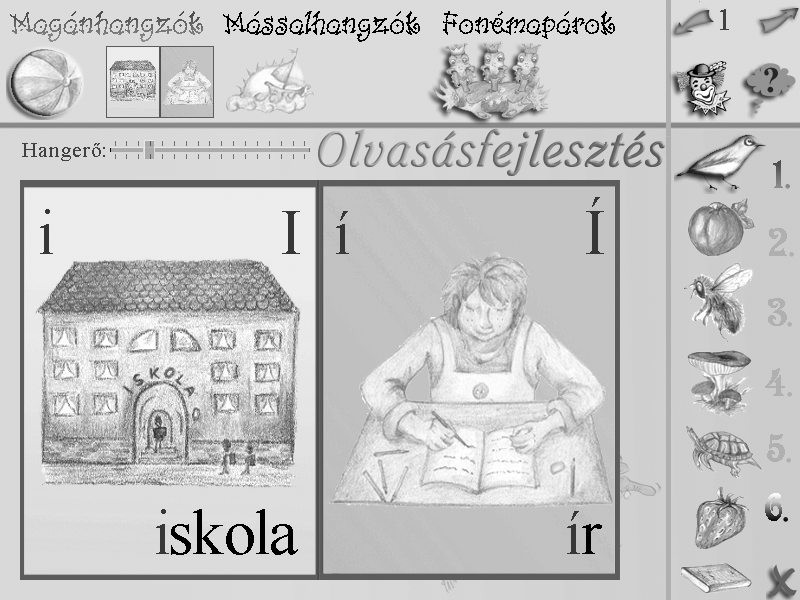 9. ábra. Szöveg olvasásának gyakorlása. A gyakorlás folyamán a teljes szöveget kisebb egységekben olvashatjuk be, ahol az egységeket az írásjelek jelölik.