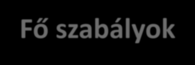 Fő szabályok Adást/vételt csak jogosított és felhatalmazott szolgálat/személy végezhet; Csak a szabályok betartásával alkalmazott közlemények használható; Minden közlemény csak az adott célt, adott