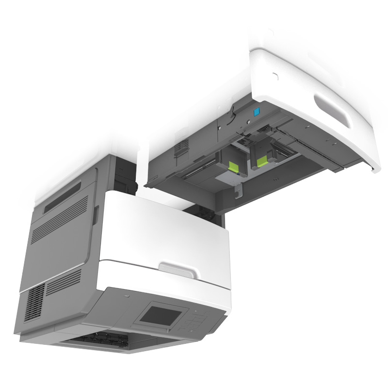 A MS810de használata 94 A legnagyobb támogatott Univerzális méret 216 x 356 mm (8,5 x 14 hüvelyk) egy- és kétoldalas nyomtatás esetén.