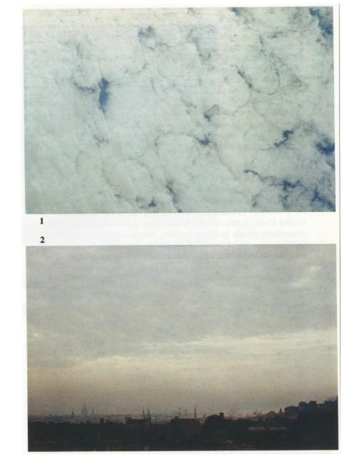 2. Stratocumulus perlucidus - olyan réteges gomolyokból álló felhőtábla, amelynek elemei elég távol vannak egymástól ahhoz, hogy a köztük levő réseken át a Napot, a Holdat, az ég kékjét vagy a