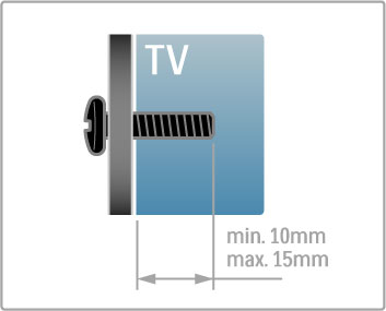 1.2 Üzembe helyezés Állvány vagy falra szerelés A TV hangsugárzói a TV-állvány lábába vannak beépítve. A hanghoz mindig csatlakoztassa a láb kábelét a TV-készülékhez.
