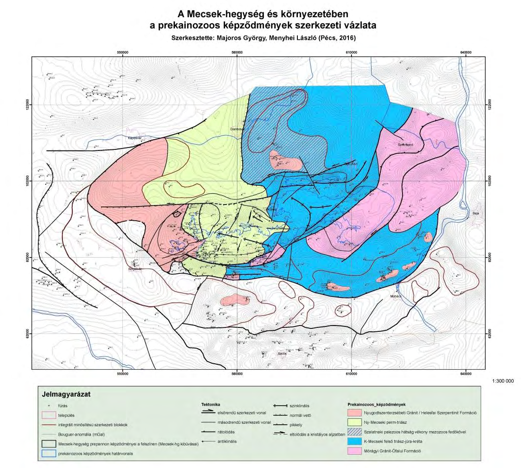 Majoros Gy., Menyhei L.: A Mecsek és környékének szerkezete, földtani ismereteink megkísérelt integrált értelmezése tükrében 3.