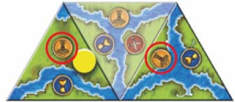 Ha döntetlen a helyzet a legtöbb búza szimbolum számának a tekintetében, akkor az aktív játékos dönti el, hogy melyik földterületre vándorol el a civilizáció.