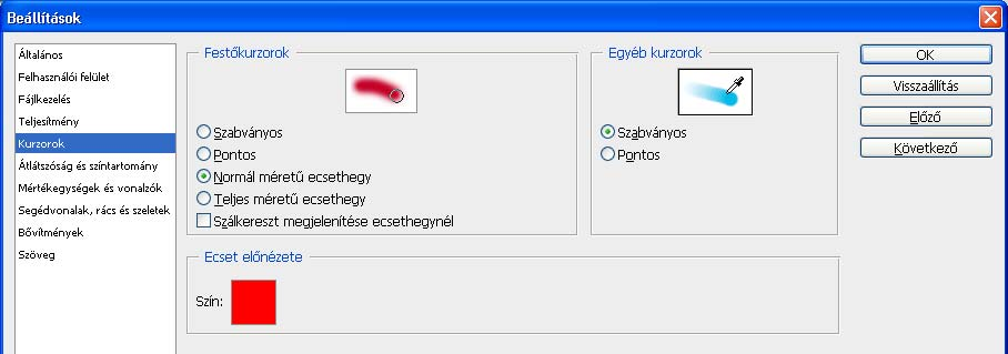 KÖRNYEZETI BEÁLLÍTÁSOK 19 tömörített lemez. Az állapotsorban megfigyelhetjük, hogy mekkora virtuális memóriát használ a program.