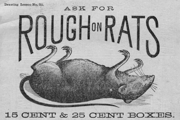 A 16. századi Angliában előszeretettel használtak patkányméregként arzén-trioxidot, hogy távol tartsák a rágcsálókat ételeiktől.