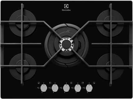 Sütés-főzés Főzőlapok Gázfőzőlap EGT7353YOK Stílusos, 5 égős Gas on Glass gázfőzőlap, nagy teljesítményű wokégővel. A kiváló teljesítmény és a gyönyörű dizájn találkozása. Ráadásul biztonságos is!