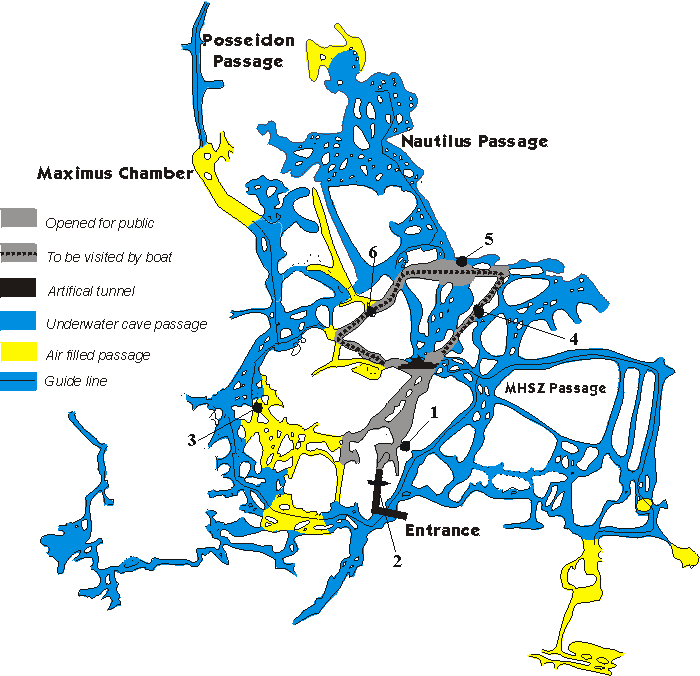 Mérési pontok 1. Lépcső 2. Kút alja 3. Batsányi Terem 4. Csónakázó kör eleje 5. Csónakázó kör, a rács előtt 6.