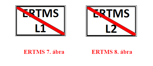 7. sz. ábra: Az F1. utasítás ERTMS 3-5 ábrái 8. sz. ábra: Az F1. utasítás ERTMS 6.