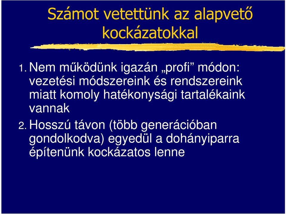 rendszereink miatt komoly hatékonysági tartalékaink vannak 2.