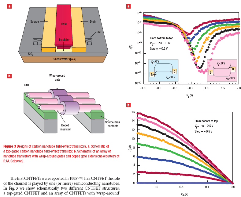 SZÉN NANOCSŐ FET Schematic view of conventional Carbon Nanotube Transistor