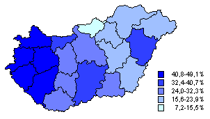 79. ábra: A külföldiek részesedése a kereskedelmi szálláshelyek forgalmából (%, 2001) Ezek után jogosan merül fel a kérdés, hogy milyen konkrét lépéseket tettek eddig és tehetnek a jöv ben az egyes