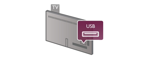 USB-s merevlemez Amire szüksége lesz Ha USB merevlemezt csatlakoztat a TV-készülékhez, a TVadásokat szüneteltetheti és rögzítheti.