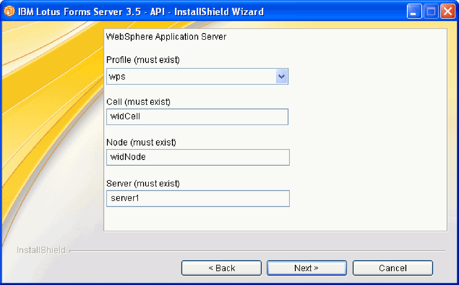 v A telepítővarázslóban válassza ki a Telepítés a WebSphere Application Server vagy a WebSphere Process Server kiszolgálóra jelölőnégyzetet: v A telepített WebSphere Process Server útvonala