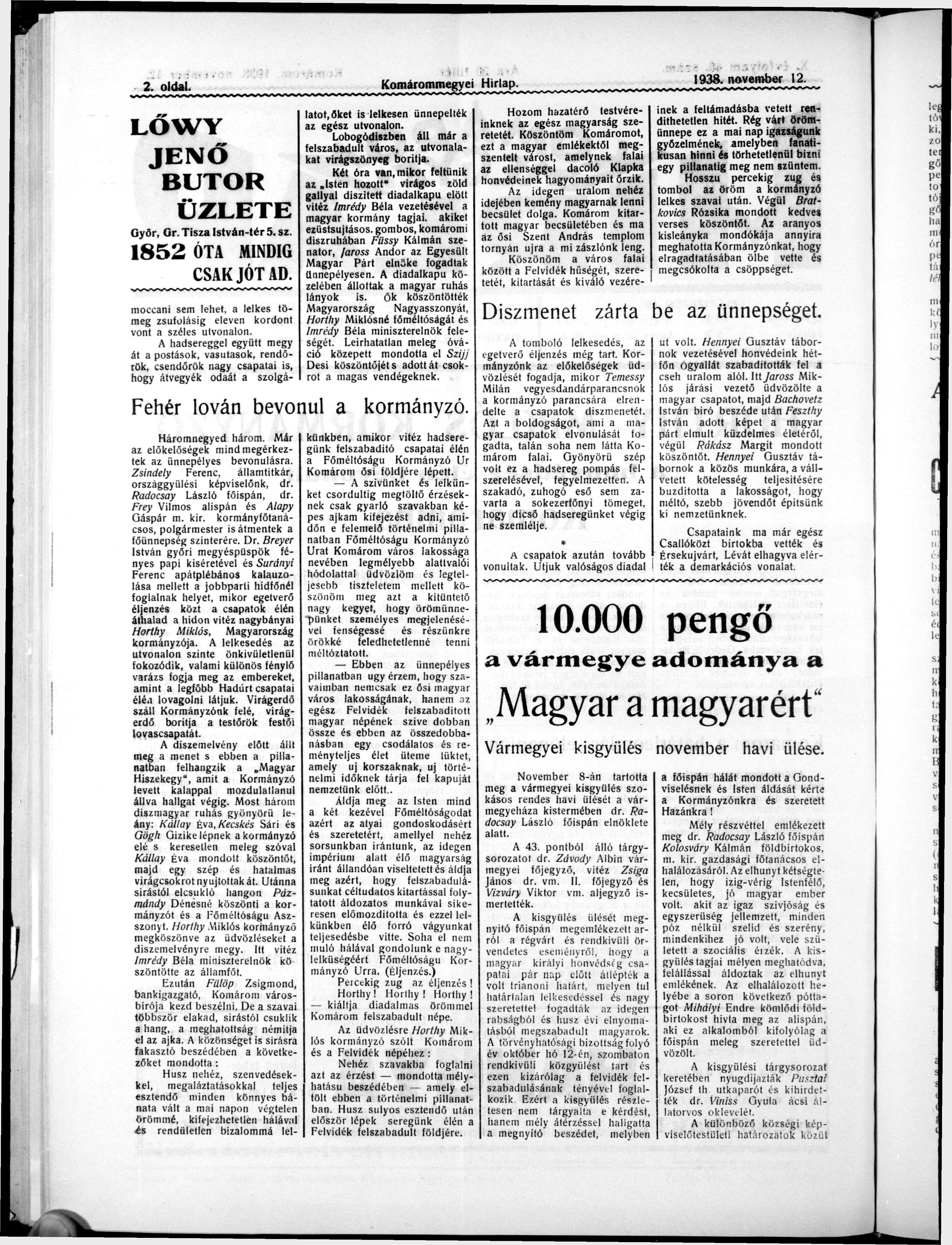 1938 12 LOWY JENÖ BUTOR ÜZLETE Gő, G T I- 5 1852 ÓT MINDIG CSK JÓT D, ö ú f ú ü p, u, ö ö, ő ö p, H ő ú Ló Kööö K, ő f u, u, f ö j ó Kp K ó, fű ő I " ö u p u ő I B j j, ü K ü ü u j, ő S p u Fü K, J