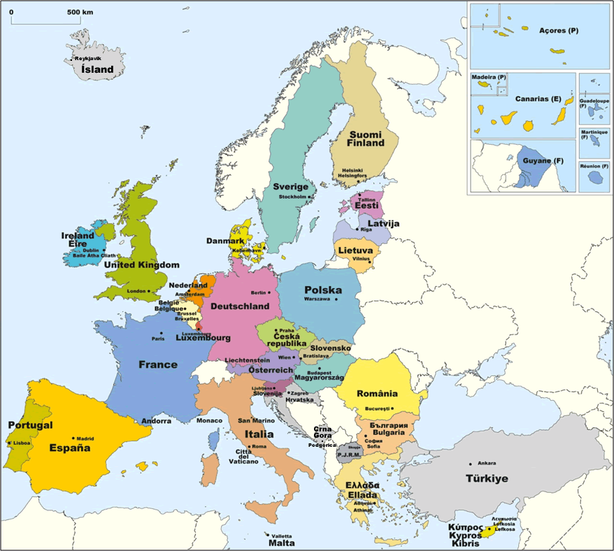 Az Európai Unió: 500 millió ember 28 ország