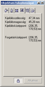 12 RAJZELEMEK TULAJDONSÁGAI Tulajdonságlap szövegobjektum
