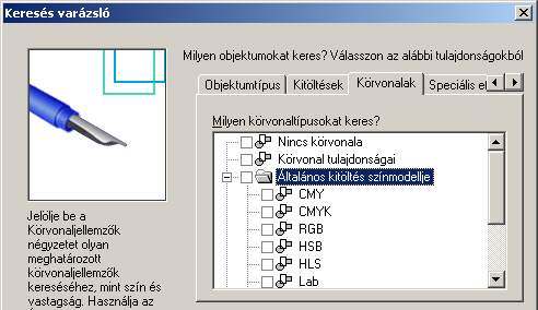 RAJZELEMEK TULAJDONSÁGAI 21 2színes mintázat (kétszínes kitöltő mintázat). Bitkép mintázat (bittérképes kitöltő mintázat). Többszínes mintázat (teljes színes kitöltő mintázat).