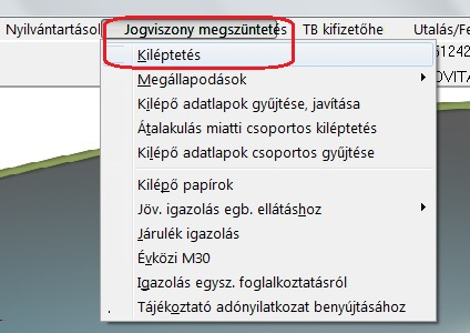 1. lépés A jogviszony megszüntetése A jogviszony megszüntetése történhet a Személyek Személyi adatok menüpontban, az adott személy adataiban, a Kiléptetés gomb használatával.