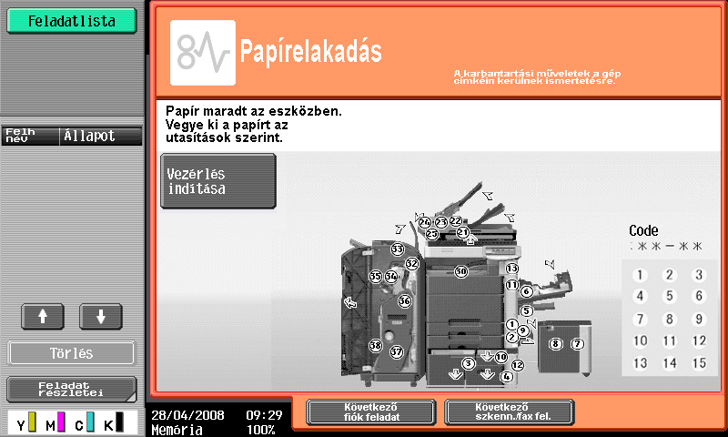 1.15 Elakadt papírok és tűzőkapcsok eltávolítása 1 1.