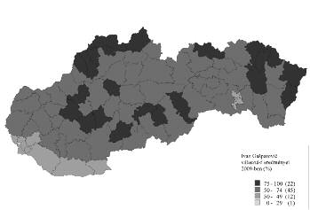 126 Petőcz kálmán 6. kartogram. ivan gašparovič választási eredményei a 2009-es köztársasági elnöki választások 2.