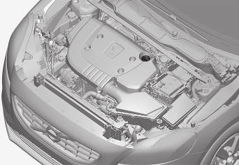 10 Karbantartás és szervizelés Motor elektronikus olajszintérzékelővel, 5-hengeres dízel FONTOS Ha megjelenik az Olajszint alacsony Töltsön be 0,5 litert üzenet, akkor csak 0,5 litert töltsön be.