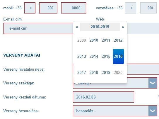 1.sz. melléklet A dátum típusú adatok bevitelének módja Az MNASZ elektronikus ügyviteli rendszerében több helyen is szükség lehet dátumok bevitelére.