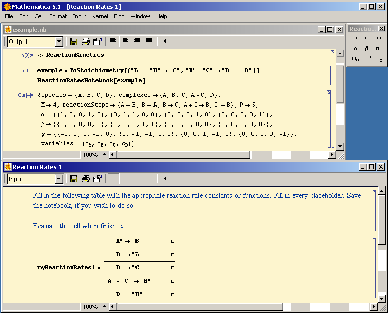 54 5. FEJEZET. A REAKCIÓKINETIKAI PROGRAMCSOMAG 5.1. ábra.