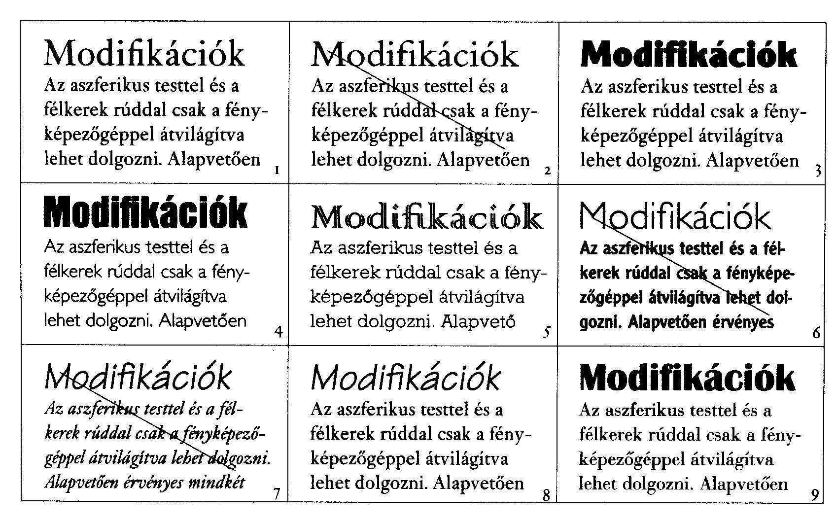 BETŐKEVERÉS Különbözı betőtípusok használata egy kiadványon belül. Azonos betőtípus méret vagy változateltéréssel mindig jó.