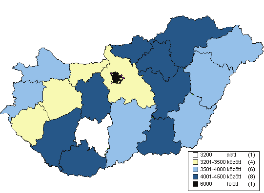 -72- A 100 000 lakosra jutó b ncselekmények területi megoszlása 2007. évben 1. sz.