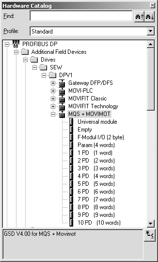 9 I 0 Üzembe helyezés PROFIBUS (MQS) esetén MQS tervezése PROFIBUS DP-n STEP7-tel 9.