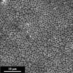 sav-bázis diódák 3.7. ábra. Elektronmikroszkópos kép a membrán felső oldaláról, ami készítés közben a párás levegővel érintkezett.