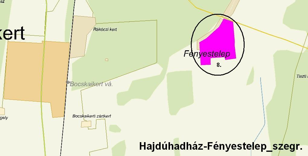 Az akcióterület kiterjedése: Frrás: KSH 2001. évi adatai alapján MEGNEVEZÉS TERÜLET m 2 /ha LAKOSSÁGSZÁM FŐ Akcióterület 109 ha 2.235 Várs 672 ha 12.709 Hajdúhadház laksságszáma 12.