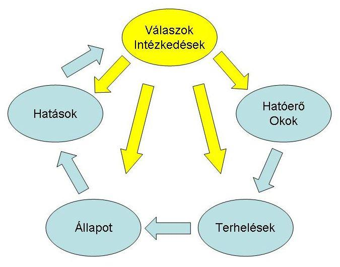 AZ INTÉZKEDÉSEK TERVEZÉSÉNEK DPSIR LOGIKAI KERETE Az intézkedések tervezésének módszertani alapját az ún.