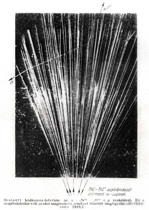 Mi van az atommagban? Blackett ködkamrafelvételei a híres magátalakításról, 1923.