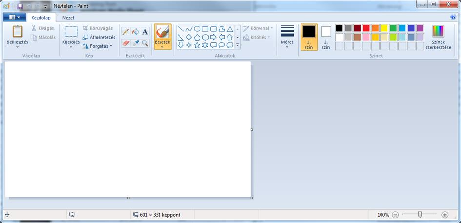 Gyorselérési eszköztár Paint gomb Menüszalag Rajzterület 59.