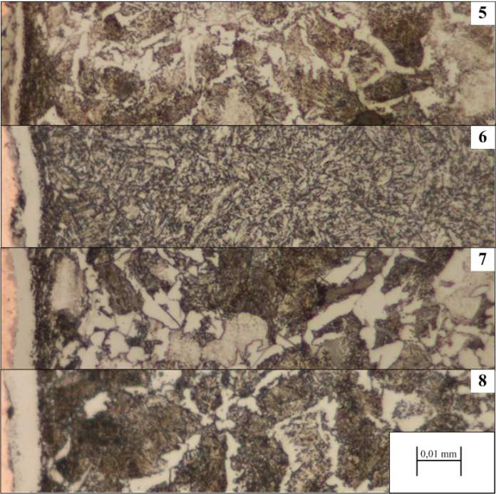 Vegyületi réteg vastagsága [µm] 10 9 8 7 6 5 4 3 2 1 0 515 C, 3 515 C, 7 570 C, 2 570 C, 3 14.