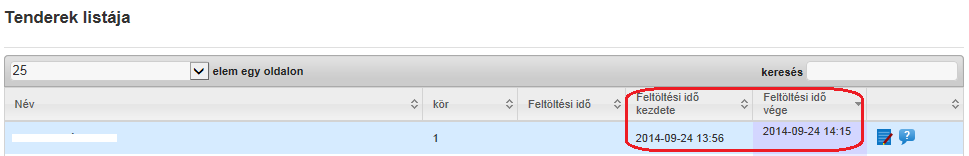 Az eljárás alapadatai az eljárás nevére kattintva az Összesítő nézeten érhető el.